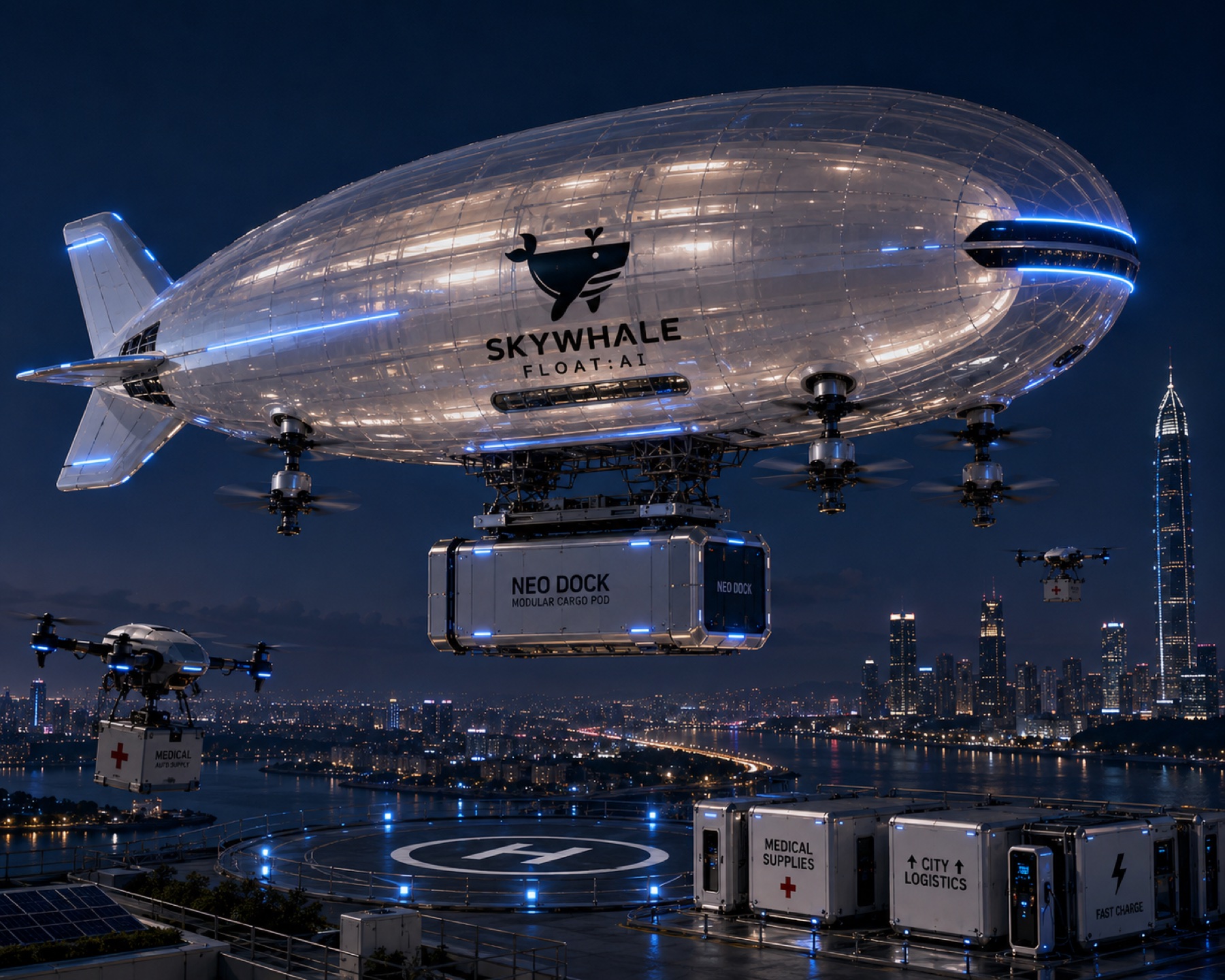 SW-400 全透明夜景概念效果图